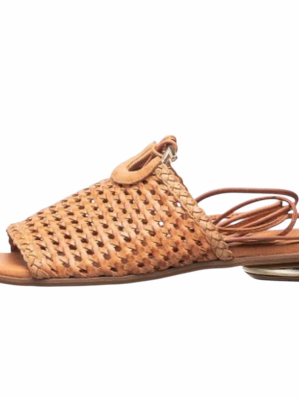 Antelope Brown Woven Leather Ciara Ankle Strap Sandals Shoes size 39/8 - Picture 3 of 9